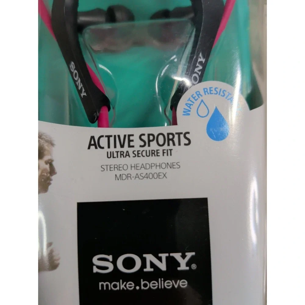 Sony Active Sports Secure Fit Stereo Headphones MDR-AS400EX - Water Resistant